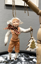 Watte Christbaumschmuck 064 - Handarbeit, Weihnachtsschmuck, Wattepuppe, Vintage