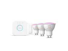 PHILIPS Hue White & Color Ambiance Starter-Set 3x GU10 Lampen + Bridge + Dimmer