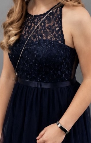 Dunkelblaues abendkleid - dunkelblaues, /