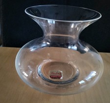 Vase, Glasvase,  Friedrich, mundgeblasen, 11,5 cm hoch,  15 cm breit