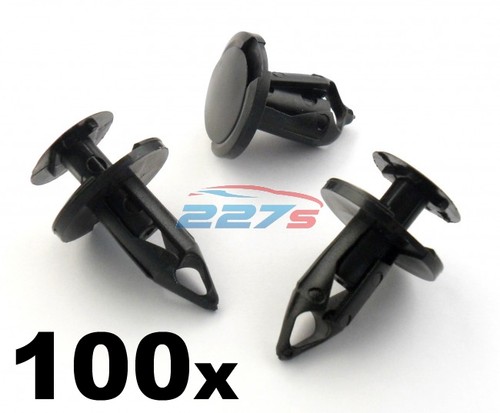 100x 8mm lang schwarz rand - 100x,