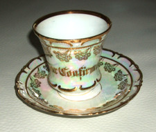 Kaffeegedeck Silesia Porzellan zur Konfirmation um 1920 aus Nachlass - Top