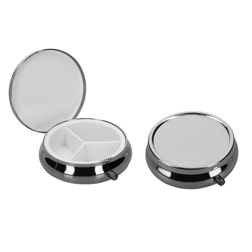 Edelstahl pillendose mit - mit, 3