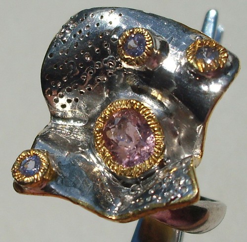 Ces ring tansanit und pink - ces,