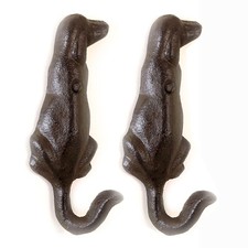 2 x Garderobenhaken Hund Katze