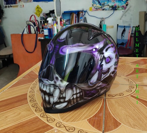 Custom airbrush motorradhelm - custom,