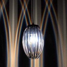 s.LUCE Amoca Hängeleuchte Lichteffekt Hängelampe Schwarz Chrom Clear Black Acryl