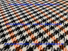 Porsche Pepita houndstooth Stoff fabric tissu tela tessuto Bezug Sitz orange new
