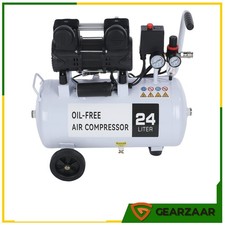 24 L Leise Ölfrei Kompressor Kupferwicklung für Mahlen für Sprühen 69 dB 1,5 PS