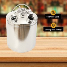 Reinigungsbehälter 10L Edelstahl Zapfanlage Bierkoffer Reinigungsfass Bierfass