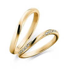 Paar Ehering rund 0,10 Karat