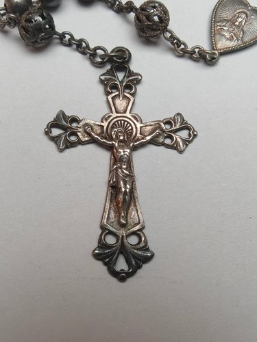 Alter rosenkranz 800er - alter, silber