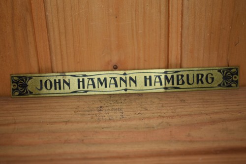Altes blechschild messing john - altes, blechschild/messing,john