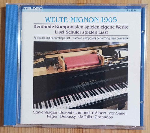 Welte mignon 1905 berühmte - 1905,