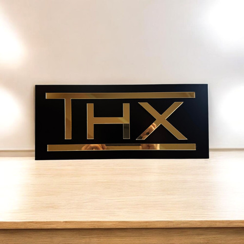 Thx wandschild gold - gold, acryl