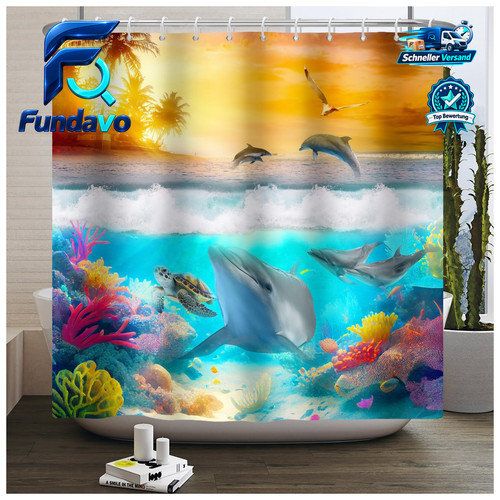 Duschvorhang 122x183cm ozean - duschvorhang,