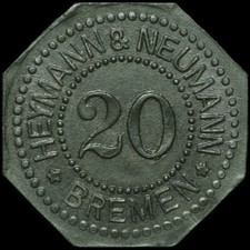 NOTGELD: 20 Pfennig. WARENHAUS