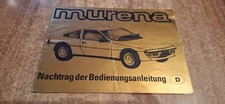 Talbot Matra Murena - Nachtrag Der Bedienungsanleitung D für den 2.2