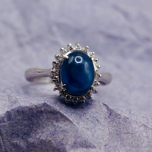 Platin saphir cabochon - platin,