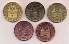 Medaille Hansestadt Lübeck  1993  Holstentor / Hanse-Kogge  5 Versionen  38 mm