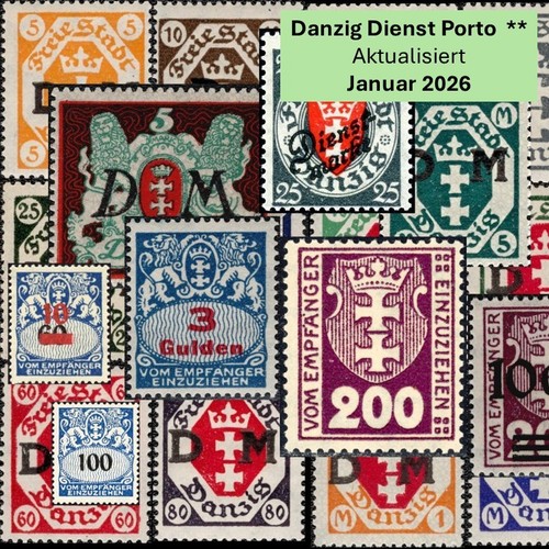 Danzig briefmarken porto - danzig,