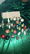Konvolut alter Weihnachtsbaumschmuck Christbaumkugeln  Vintage