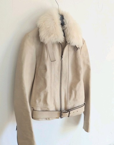 Prada lederjacke shearling - prada,