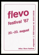 Werbe Aufkleber - Flevo Festival 1987 - 8x13cm - Vintage 80er