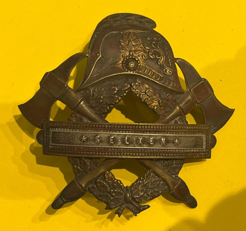 Alte feuerwehr helm - helm, auflage