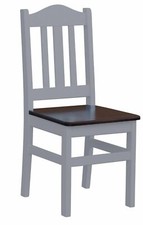 Grau Stuhl MASSIV KIEFER HOLZ