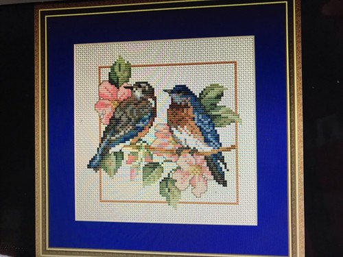 110 zwei vögel mit blüten - zwei,