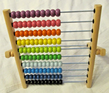 Abakus Rechenschieber, Holz, 100 Kugeln, Rechenrahmen, Kinder, bunte Kugeln