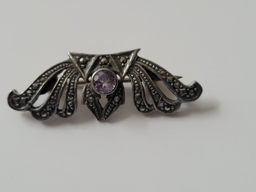 925er silber brosche mit - ,