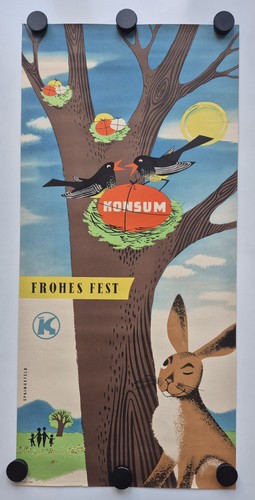 Plakat konsum ostern hase - plakat,