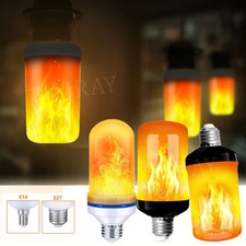 E14/E27 LED Glühbirne mit Flammen Effekt Licht Fackel Feuer Lampe Flacker Deko