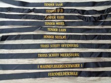10 Mützenbänder Bundesmarine