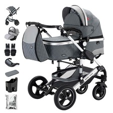 Daliya® BAMBIMO 3in1 Kinderwagen Buggy Babyschale XXL-Set