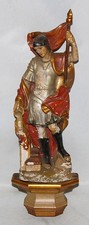 Farbige Holzfigur, Heiliger
