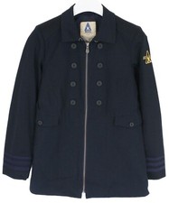 Gaastra Mantel Damen Groß Dünn Marineblau Zweireihig Reißverschluss Trenchcoat