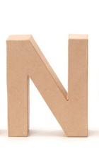 Glorex Papp-Buchstabe N 17,5 x