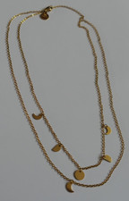 Schöne Purelei Doppel - Kette mit vielen Anhängern, goldfarben, bis 44 cm