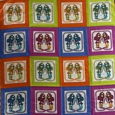 Hermes CASHMERE SILK 90x90 CM Scarf In Bright Colors And Great Condition
