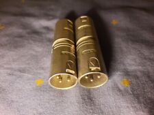 2 Adapter XLR male auf XLR Studiotechnik Rundfunk Kupplung Anschluss Studio