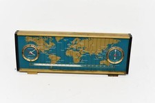 Weltuhr, 2969 Swiss made, Bulova Orbit, Tischuhr, 26 x 10 cm 