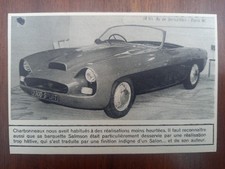 Salmson 2300 S Barquette Charbonneaux, Salon Paris, Abbildung, 1954