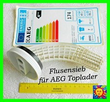 Flusensieb mit Deckel für AEG Lavamat Toplader Waschmaschine Teil