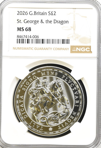 Silbermünze george dragon - george, 1