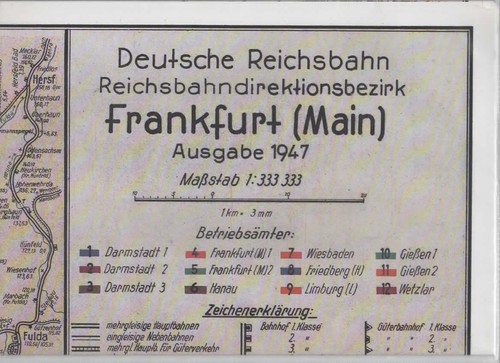 Eisenbahnstreckenkarte