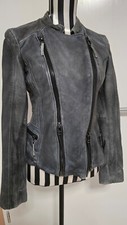 Leder Jacke Millestone gr.38  antikgrün