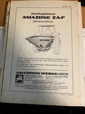 Betriebsanleitung Amazone Zentrifugalstreuer   ZA-F Ungebraucht